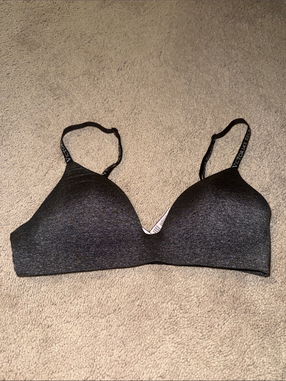 Victoria's Secret Heather Charcoal Wireless Bra - Dark Gray